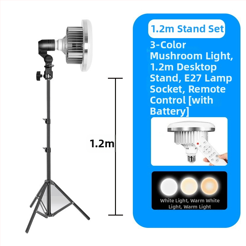 Fotografinis papildomas apšvietimas su E27 galva, 45–100W, spalvos temperatūra 2500K–9900K, 220V, modelis 000504