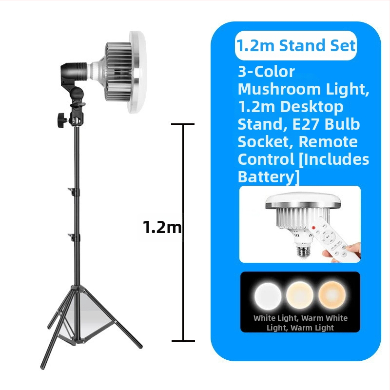 Fotografinis papildomas apšvietimas su E27 galva, 45–100W, spalvos temperatūra 2500K–9900K, 220V, modelis 000504