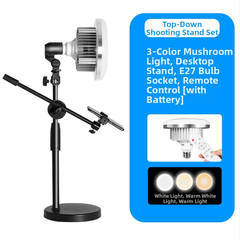 Fotografinis papildomas apšvietimas su E27 galva, 45–100W, spalvos temperatūra 2500K–9900K, 220V, modelis 000504