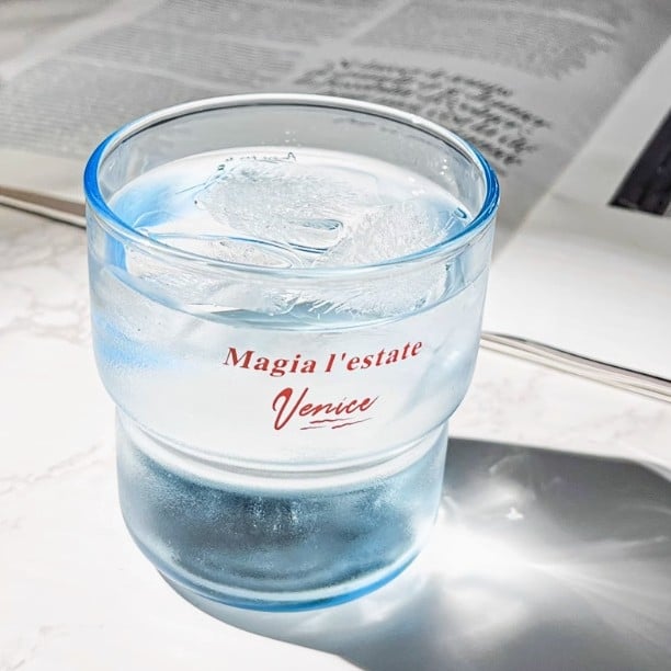 Θερμοανθεκτικό γυάλινο ποτήρι νερού με σχέδιο καρτούν, στρογγυλό χωρίς λαβή, κατάλληλο για καφέ και τσάι, δυνατότητα παραμετροποίησης