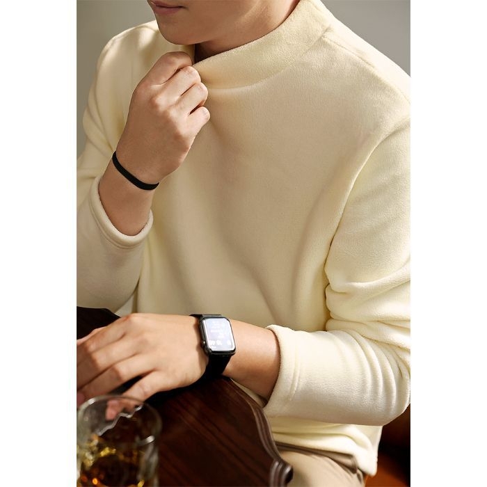 Vyrų storas flisi marškiniai su apvaliu kaklu, ilgos rankovės, 270 g, poliesterio-elastano mišinys 95,2%/4,8%