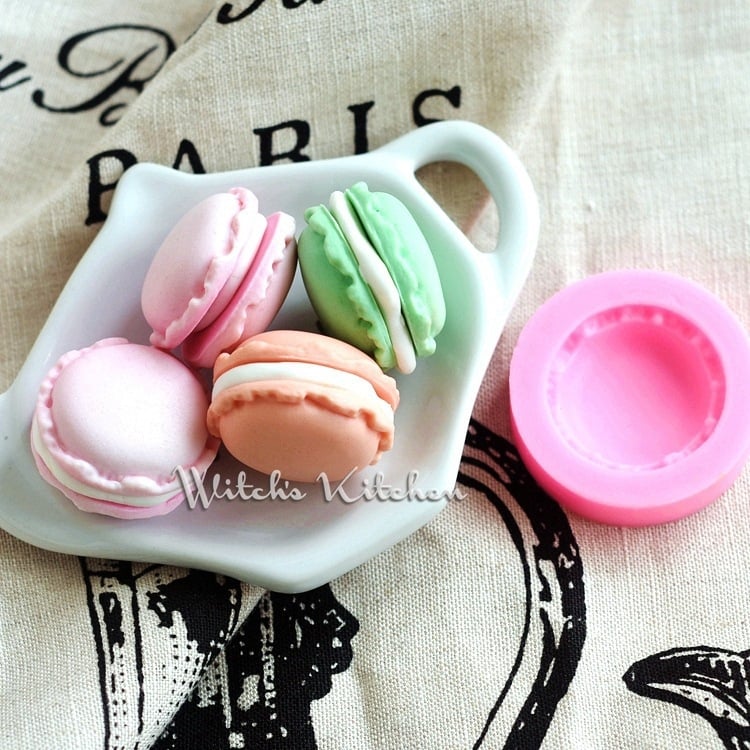 Silicone makaronu formu komplekts – apaļas cepamformas fondantam, šokolādei un cepumiem