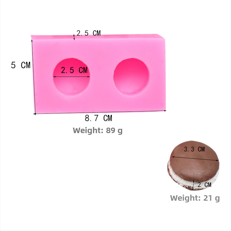 Silicone makaronu formu komplekts – apaļas cepamformas fondantam, šokolādei un cepumiem