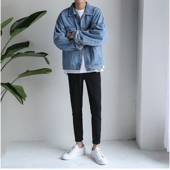 2025 nova muška džins jakna za jesen-zimu, udoban kroj, korejski stil, Harajuku inspiracija, stylish i svestran