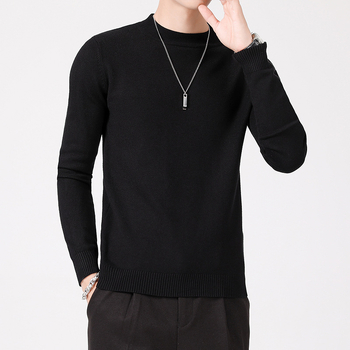 Мъжки плетен пуловер със стойка яка, Slim fit, дълги ръкави, с кадифена подплата, основна материя: вискоза 49,1%; полиестер 29,3%; найлон 21,6%