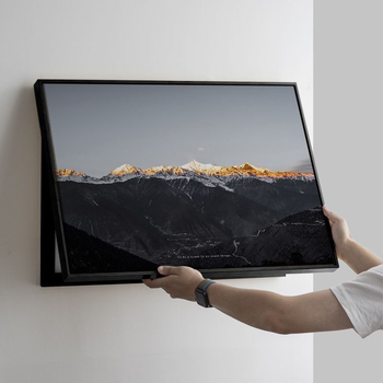 Mount Fuji peizažo dekoratyvinis paveikslas elektros skaitiklio dėžutei – horizontali, įrėmintas, šiuolaikinis minimalistinis stilius