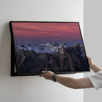 Mount Fuji peizažo dekoratyvinis paveikslas elektros skaitiklio dėžutei – horizontali, įrėmintas, šiuolaikinis minimalistinis stilius