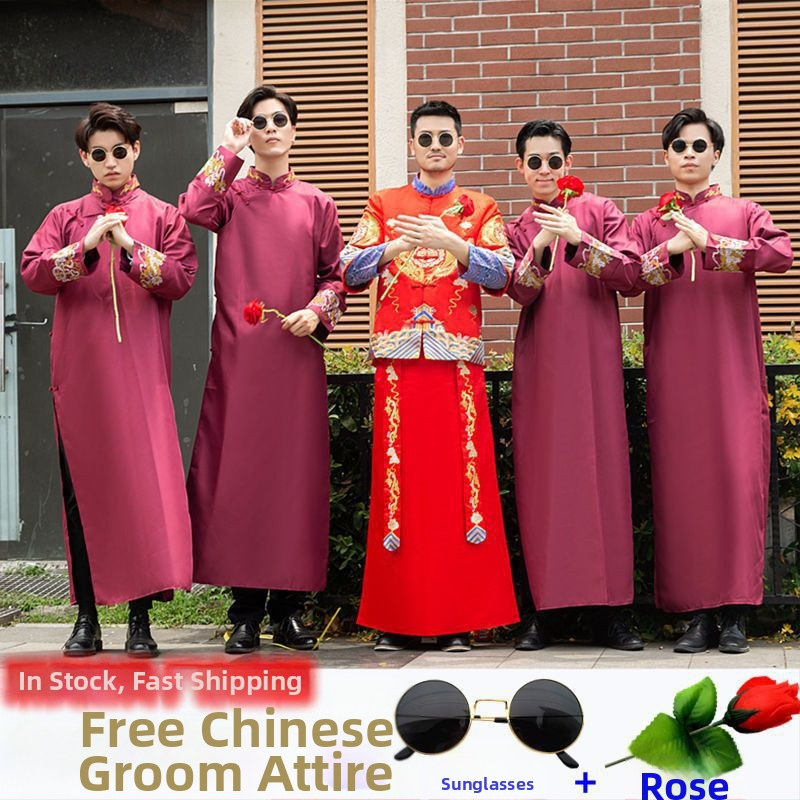 Meeste hiina stiili smokings Corduroy kangaga ja jänese karusnahk, talv 2024, mees