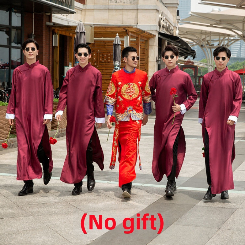 Meeste hiina stiili smokings Corduroy kangaga ja jänese karusnahk, talv 2024, mees