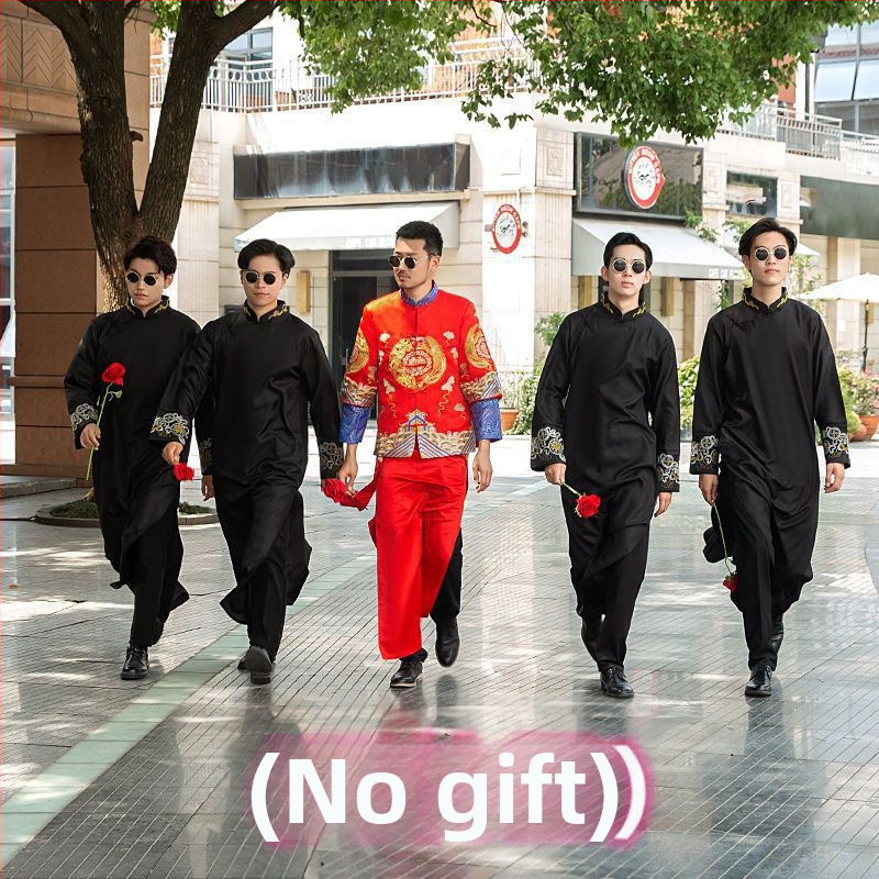 Meeste hiina stiili smokings Corduroy kangaga ja jänese karusnahk, talv 2024, mees