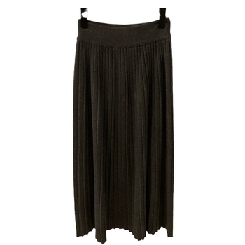 Плисирана дамска пола от дебело плетиво, средна дължина, вискоза 70–80%, микроеластична тъкан