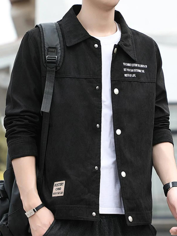 Muško velur jakna s reverom, uski kroj, jednobrodno zatvaranje, dugi rukavi, bočne džepove, casual vanjska odjeća