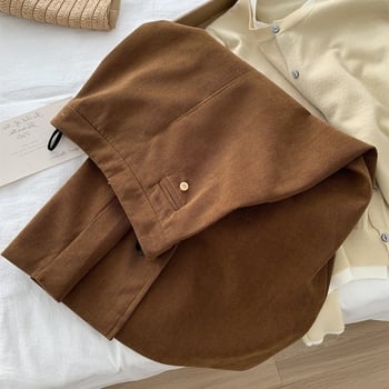 Pamuk ravna suknja srednje dužine, mikroelastična, casual stil japansko-korejski