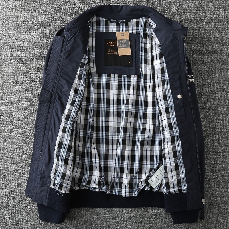 Muška Harajuku jakna s stojećim ovratnikom, zip zatvaračem, dvostrukim slojem, mrežastim uzorkom, poliesterskom smjesom