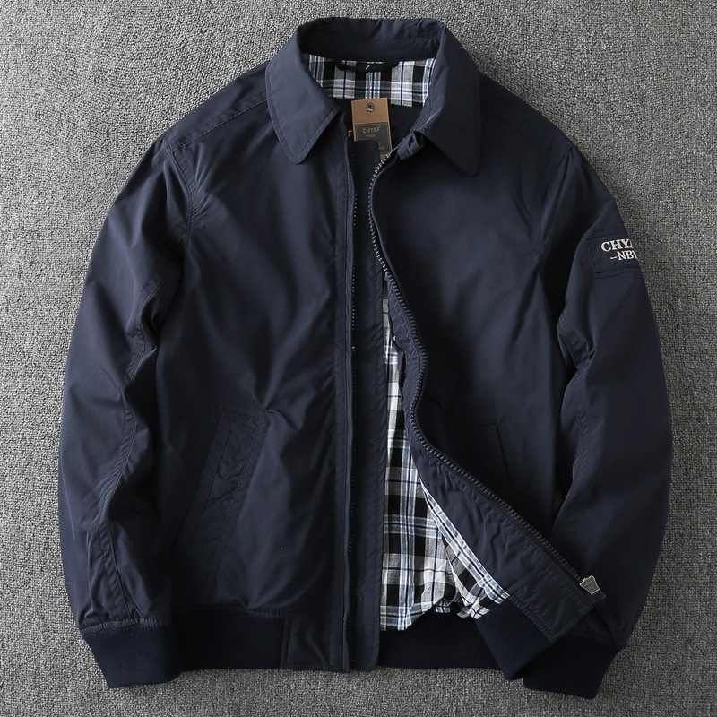 Muška Harajuku jakna s stojećim ovratnikom, zip zatvaračem, dvostrukim slojem, mrežastim uzorkom, poliesterskom smjesom