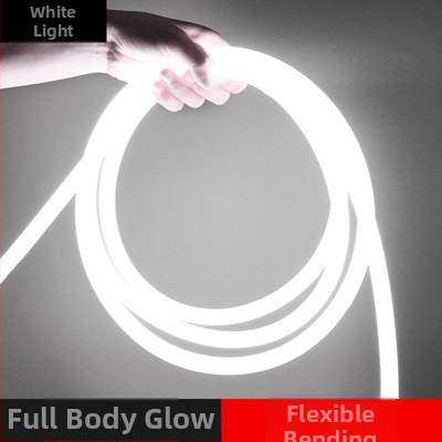 LED apvalios formos 360° lanksti šviesos juostelė lauko reklamai — monochromatinė, 2835 modelis, 120 LED, 220V, 12W