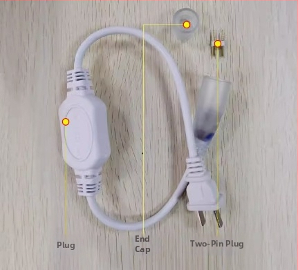 LED apvalios formos 360° lanksti šviesos juostelė lauko reklamai — monochromatinė, 2835 modelis, 120 LED, 220V, 12W