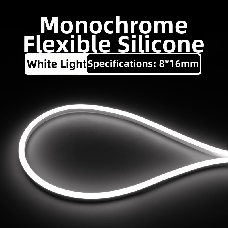 LED apvalios formos 360° lanksti šviesos juostelė lauko reklamai — monochromatinė, 2835 modelis, 120 LED, 220V, 12W