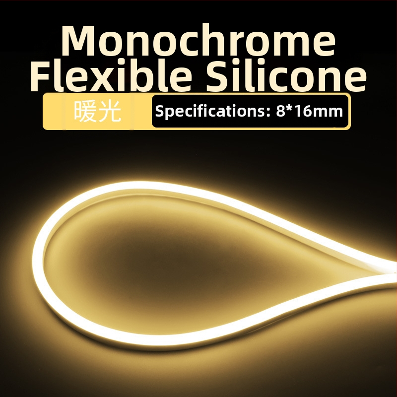 LED apvalios formos 360° lanksti šviesos juostelė lauko reklamai — monochromatinė, 2835 modelis, 120 LED, 220V, 12W