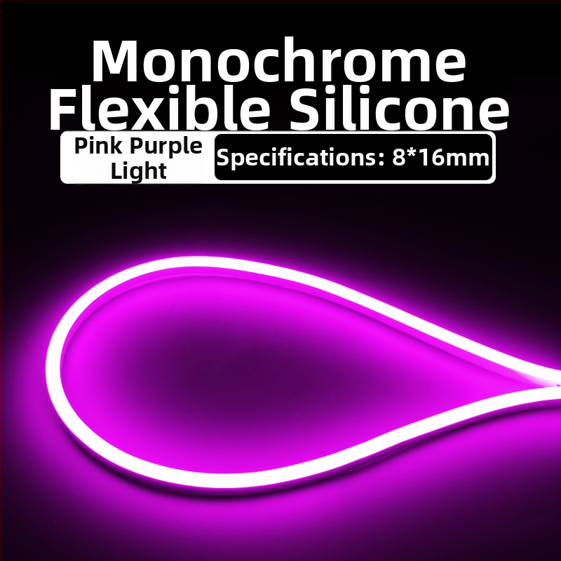 LED apvalios formos 360° lanksti šviesos juostelė lauko reklamai — monochromatinė, 2835 modelis, 120 LED, 220V, 12W