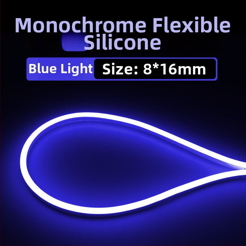 LED apvalios formos 360° lanksti šviesos juostelė lauko reklamai — monochromatinė, 2835 modelis, 120 LED, 220V, 12W