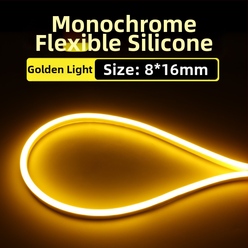 LED apvalios formos 360° lanksti šviesos juostelė lauko reklamai — monochromatinė, 2835 modelis, 120 LED, 220V, 12W