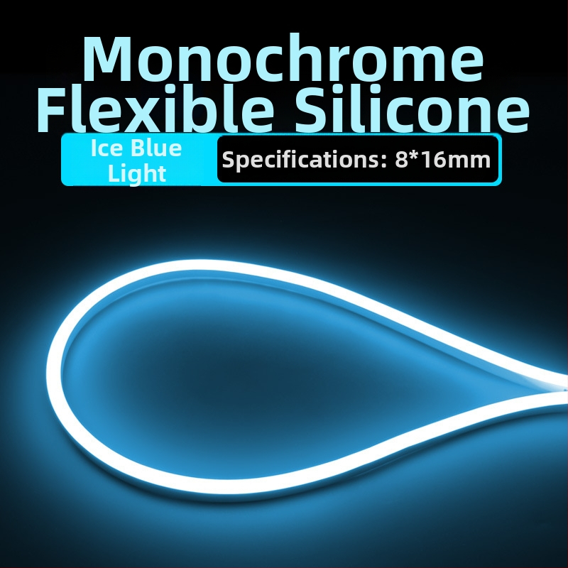 LED apvalios formos 360° lanksti šviesos juostelė lauko reklamai — monochromatinė, 2835 modelis, 120 LED, 220V, 12W