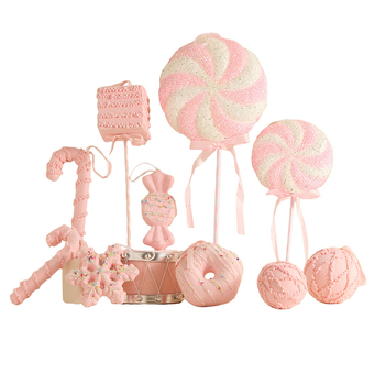 Χριστουγεννιάτικο κρεμαστό σε σχήμα χιονονιφάδας με λολιπάκι-ραβδί, υλικό Bubble, γιορτινό στυλ, συσκευασία μονή