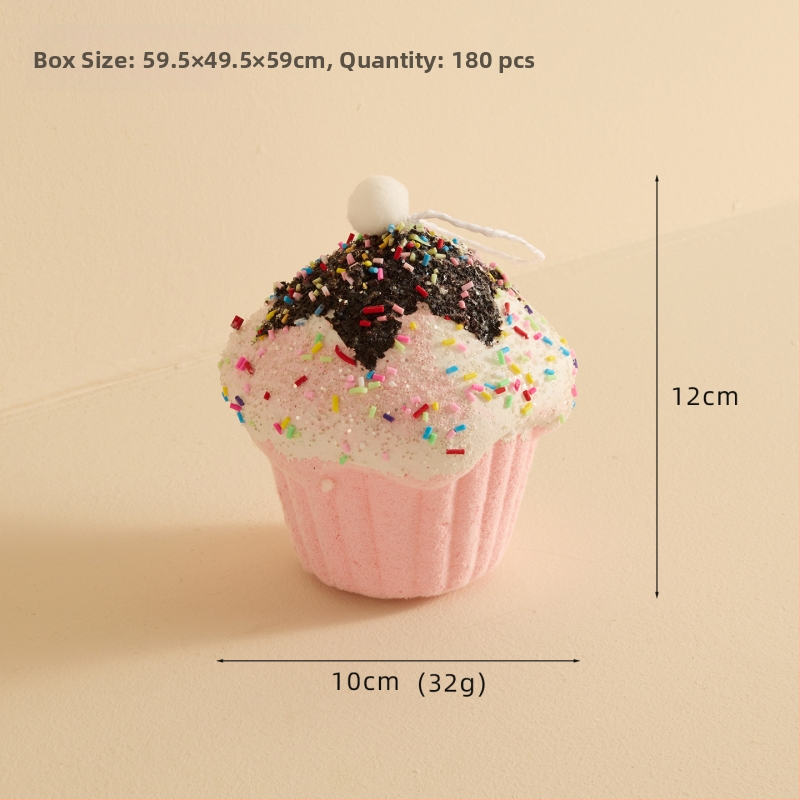 Ziemassvētku kulons ar sniega pūciņu un konfekšu nūjiņu, materiāls Bubble, Ziemassvētku stils, iepakojums atsevišķi