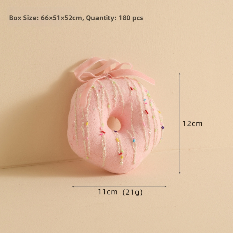 Ziemassvētku kulons ar sniega pūciņu un konfekšu nūjiņu, materiāls Bubble, Ziemassvētku stils, iepakojums atsevišķi