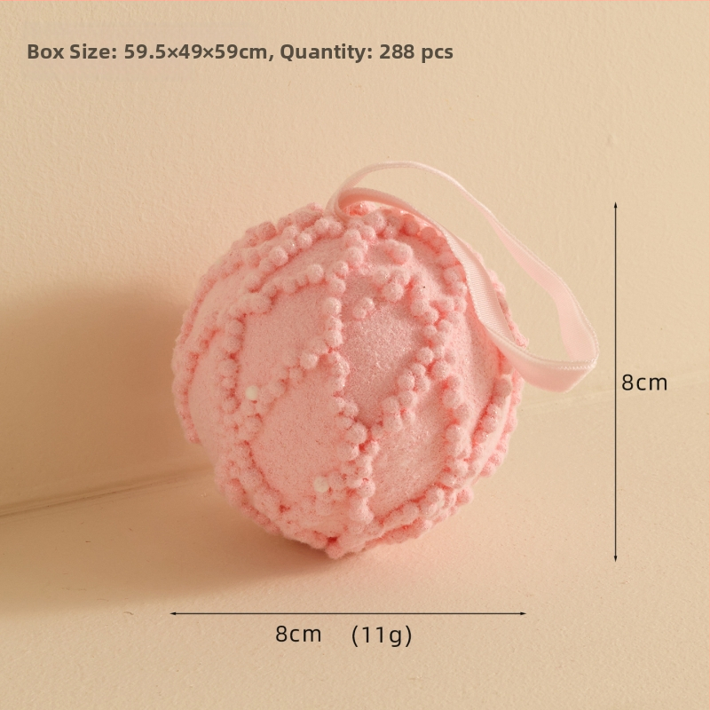 Ziemassvētku kulons ar sniega pūciņu un konfekšu nūjiņu, materiāls Bubble, Ziemassvētku stils, iepakojums atsevišķi