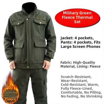 Atsparūs dilimui vyriški darbo drabužiai — nailono audinys, pagrindinis linas, suaugęs vyras, su kaklo etikete