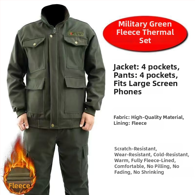 Atsparūs dilimui vyriški darbo drabužiai — nailono audinys, pagrindinis linas, suaugęs vyras, su kaklo etikete