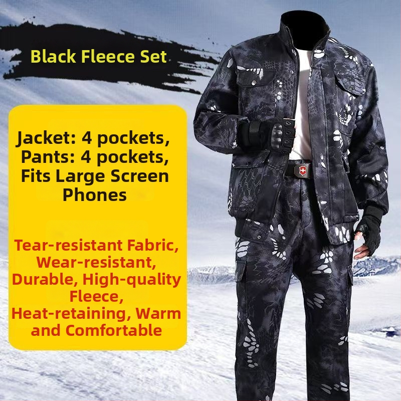 Atsparūs dilimui vyriški darbo drabužiai — nailono audinys, pagrindinis linas, suaugęs vyras, su kaklo etikete