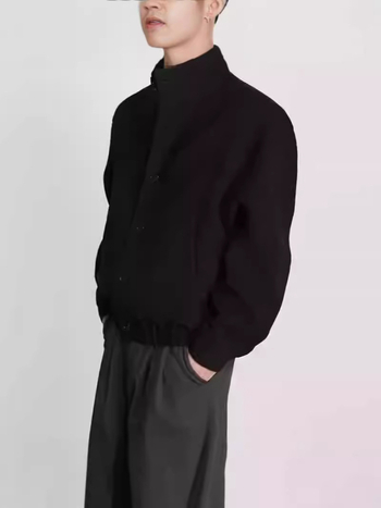 Jakna - korejskog stila, vunena vanjska jakna sa stojećim ovratnikom i patentnim zatvaračem, za proljeće i jesen