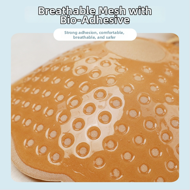 Svadobná push-up spodná bielizeň: neviditeľná podprsenka pre veľký poprsie, dýchajúci nylon, krídlatý tvar bradavky, tenká, sexy