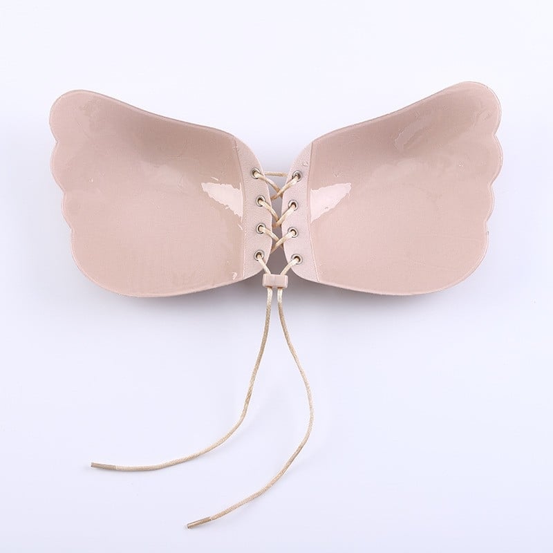 Lingerie push-up de mireasă: Sutien invizibil pentru bust mare, nailon respirabil, acoperire pentru mamelon în formă de aripă, subțire, sexy