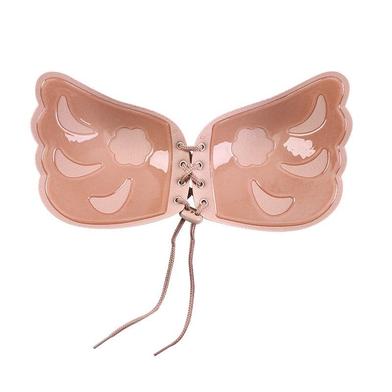 Lingerie push-up de mireasă: Sutien invizibil pentru bust mare, nailon respirabil, acoperire pentru mamelon în formă de aripă, subțire, sexy