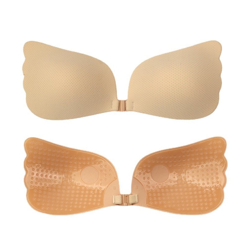 Lingerie push-up de mireasă: Sutien invizibil pentru bust mare, nailon respirabil, acoperire pentru mamelon în formă de aripă, subțire, sexy