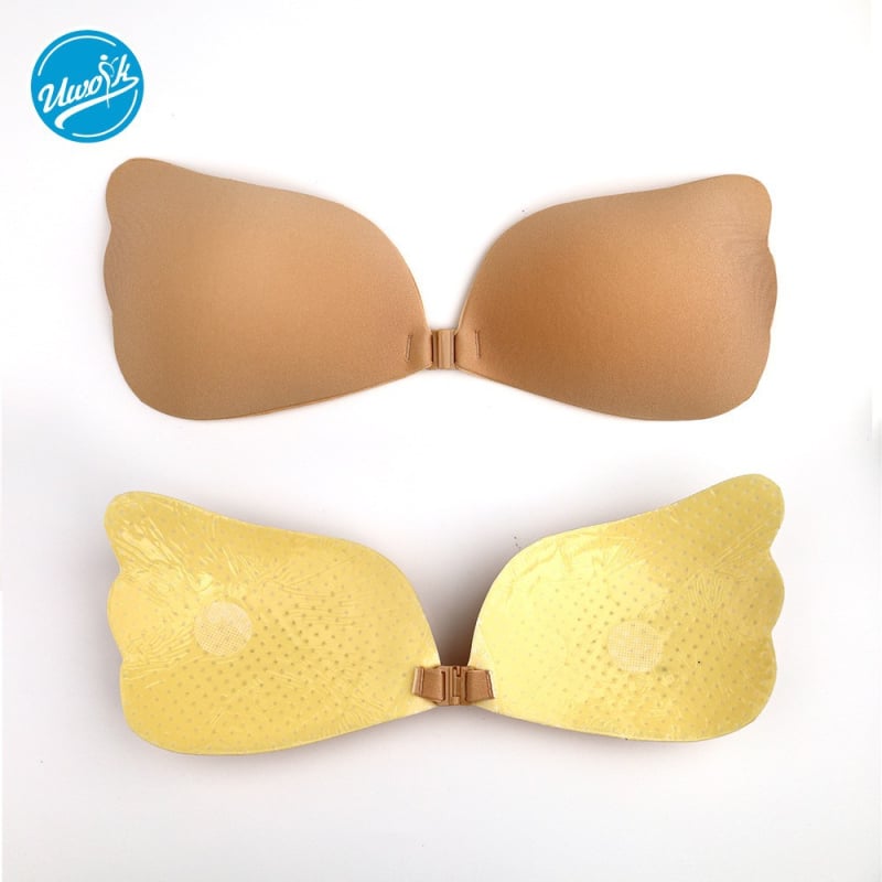 Lingerie push-up de mireasă: Sutien invizibil pentru bust mare, nailon respirabil, acoperire pentru mamelon în formă de aripă, subțire, sexy
