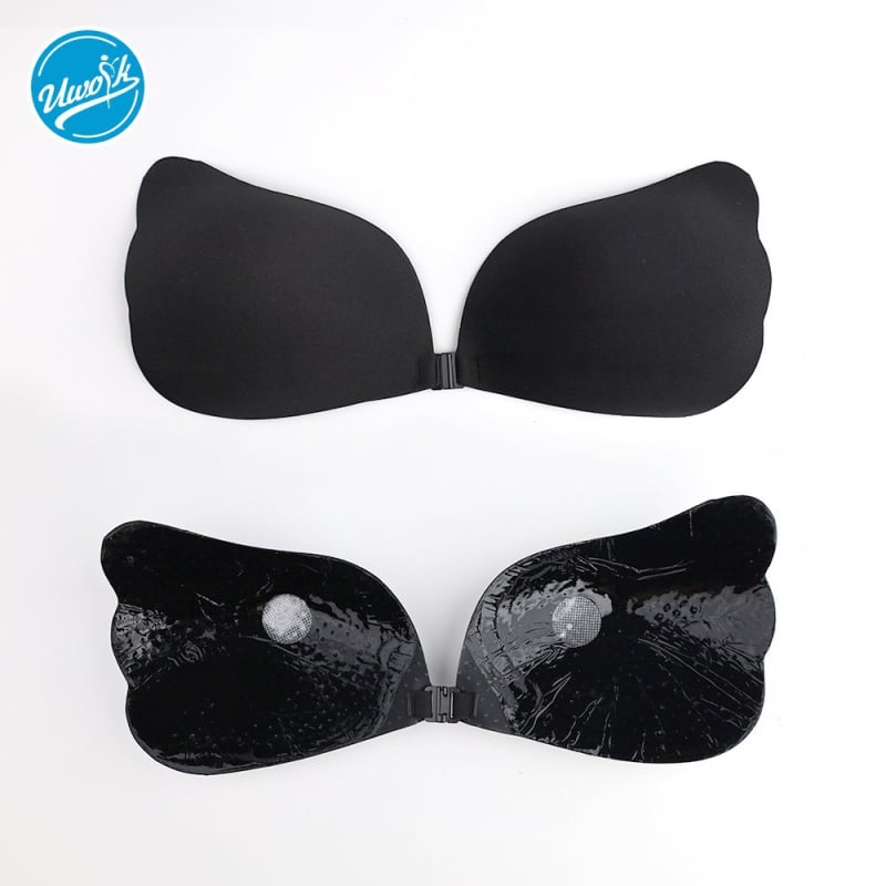 Lingerie push-up de mireasă: Sutien invizibil pentru bust mare, nailon respirabil, acoperire pentru mamelon în formă de aripă, subțire, sexy