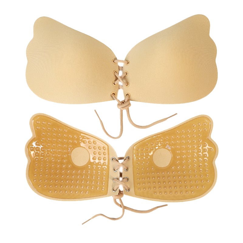 Lingerie push-up de mireasă: Sutien invizibil pentru bust mare, nailon respirabil, acoperire pentru mamelon în formă de aripă, subțire, sexy