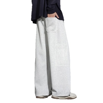 Vyrų laisvai dėvimos sportinės kelnės, aukštos juosmens, tiesus kirpimas, 65% medvilnė 35% poliesteris, mikroelastingumas