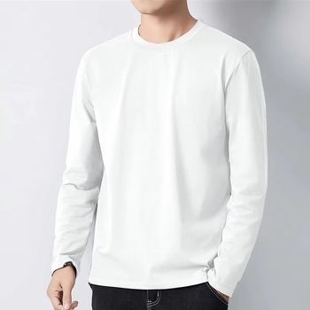 Vyrų ilgomis rankovėmis marškinėliai, Basic Popular stilius, Milk Silk audinys, sudėtis 96%+, apvalus kaklo iškirpimas, laisvas kirpimas.