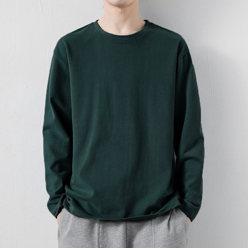 Vyrų ilgomis rankovėmis marškinėliai, Basic Popular stilius, Milk Silk audinys, sudėtis 96%+, apvalus kaklo iškirpimas, laisvas kirpimas.