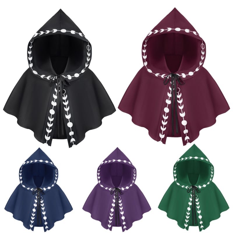 Viduramžių gobtuvinė mantija sceniniam cosplay – unisex, 100% poliesteris, cheminių pluoštų mišinys, žiemos kolekcija 2022