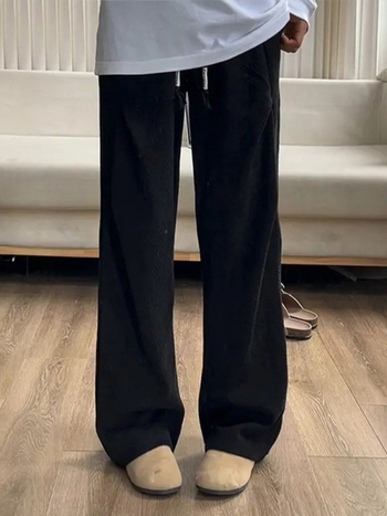 Vyriski Chenille megztiniai sportiniai treningai, vidutinio liemens, raištelių užsegimas, 100% poliesteris, tiesus kirpimas