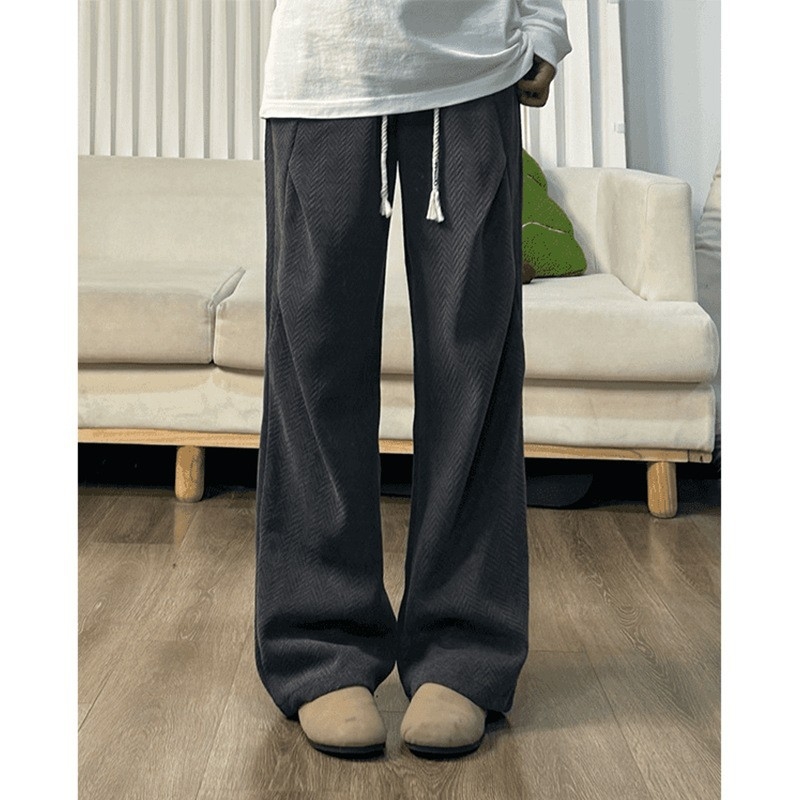 Vyriski Chenille megztiniai sportiniai treningai, vidutinio liemens, raištelių užsegimas, 100% poliesteris, tiesus kirpimas