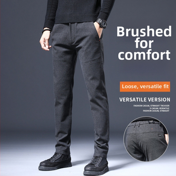 Vyrų sportinės kasdienės kelnės – tiesus kirpimas, slim fit, vidutinio juosmens aukštis, poliesterio mišinys