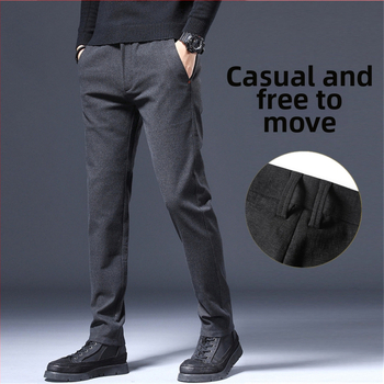 Vyrų sportinės kasdienės kelnės – tiesus kirpimas, slim fit, vidutinio juosmens aukštis, poliesterio mišinys